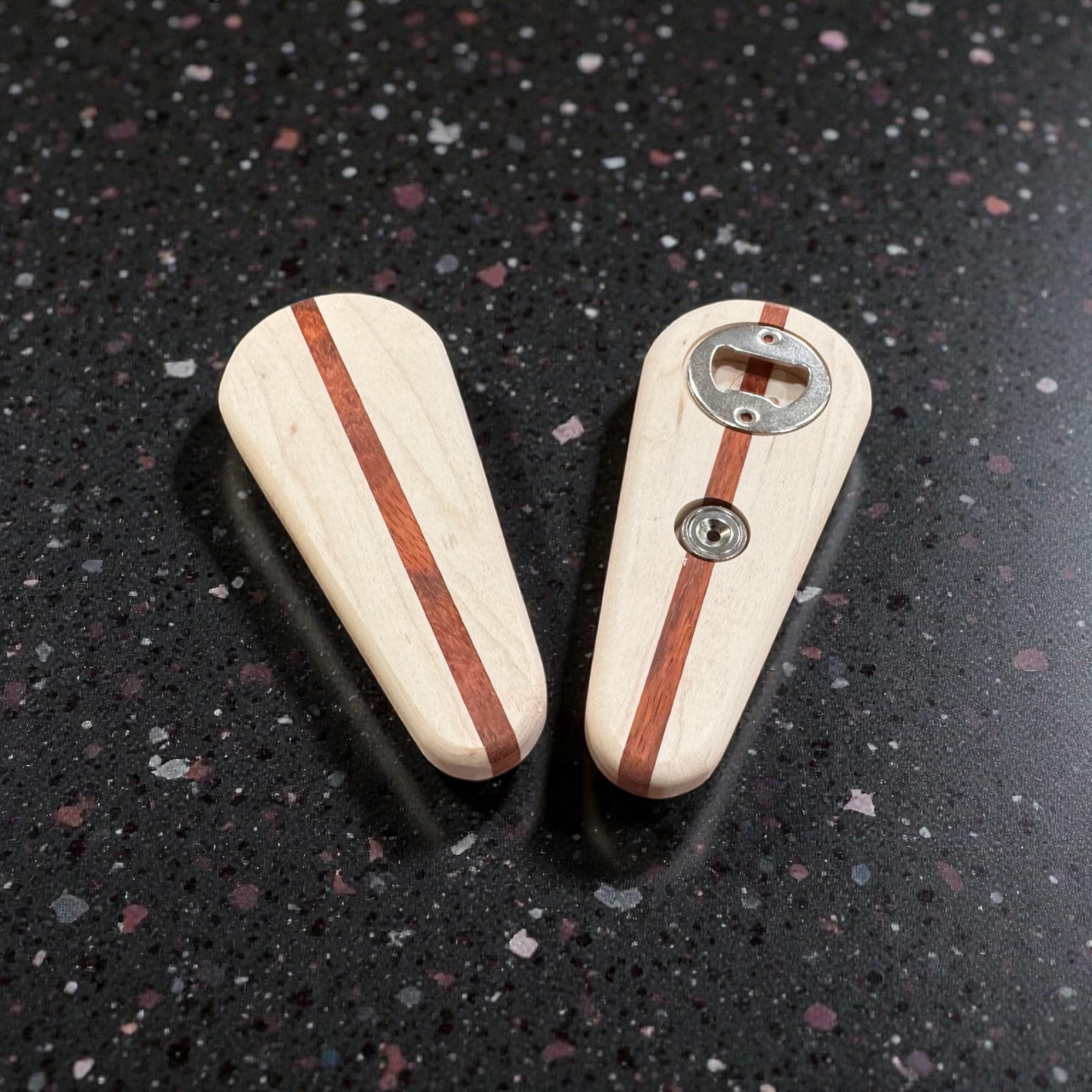 Magnetic Bottle Openers - Maple and Padauk